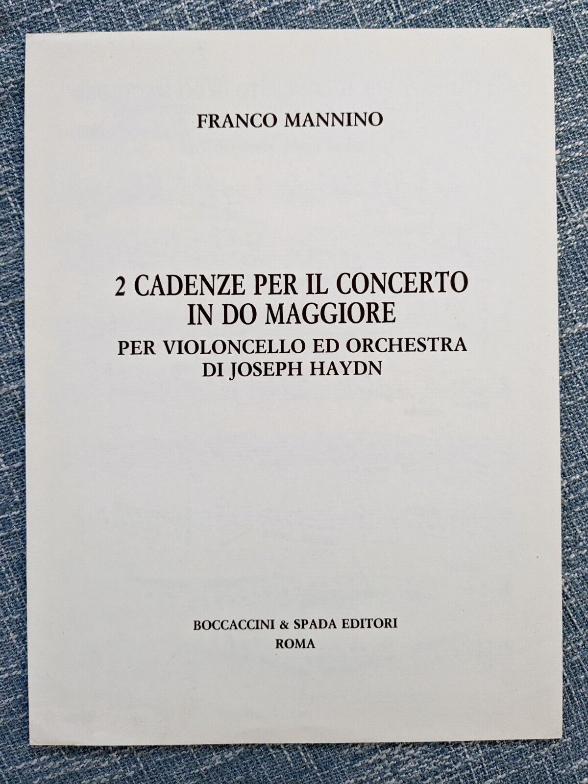 Franco Mannino 2 Cadences For Concert in C Major - Click Image to Close